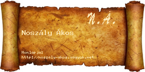 Noszály Ákos névjegykártya